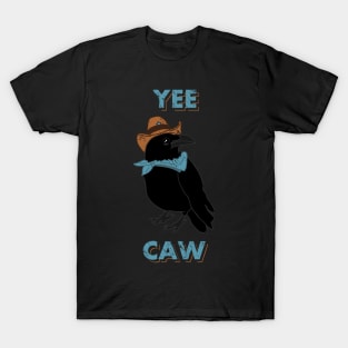 yee-caw - funny crow raven doodle T-Shirt